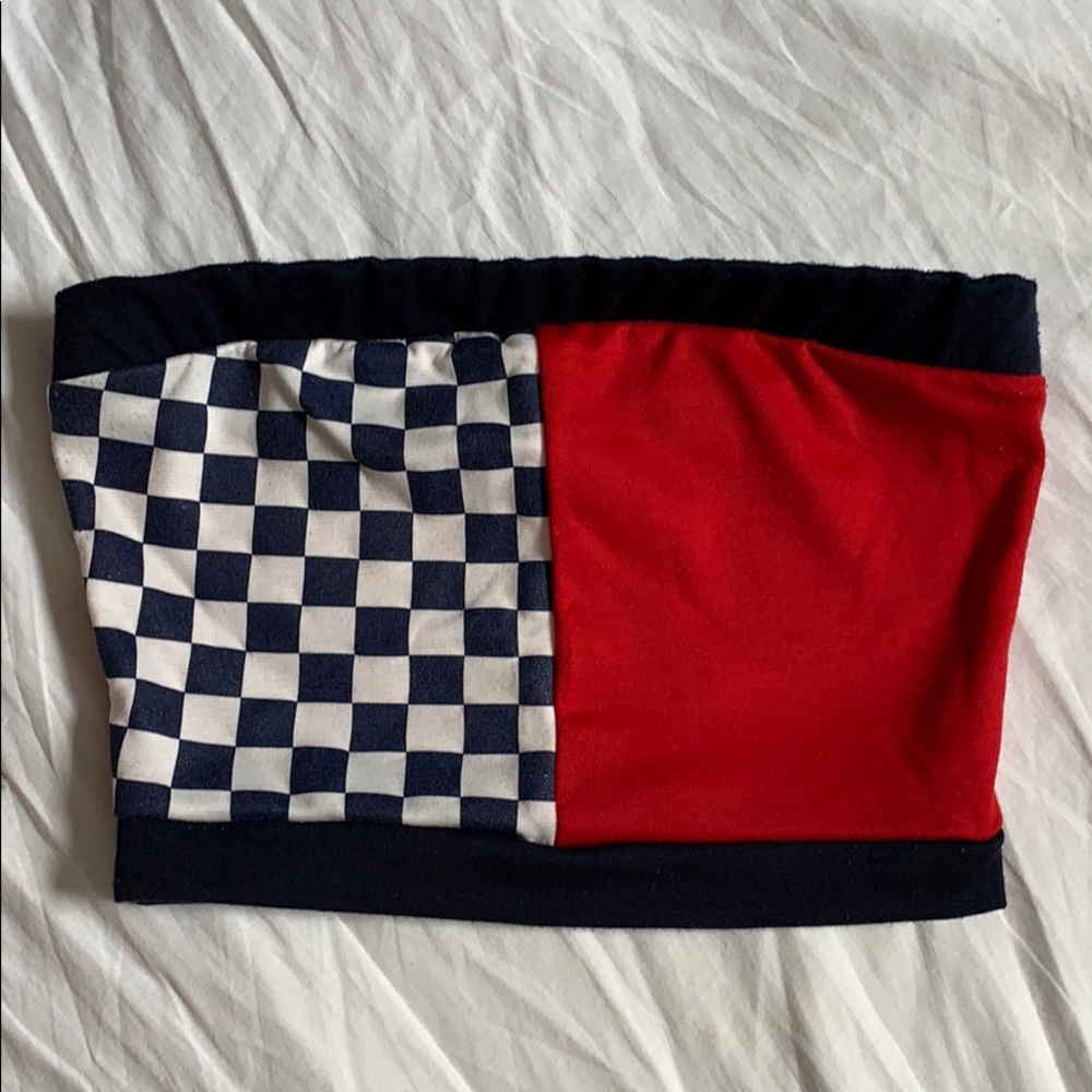 HALF AND HALF CROP TOP